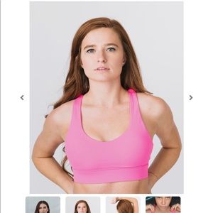Zyia light and tight strappy hot pink bra